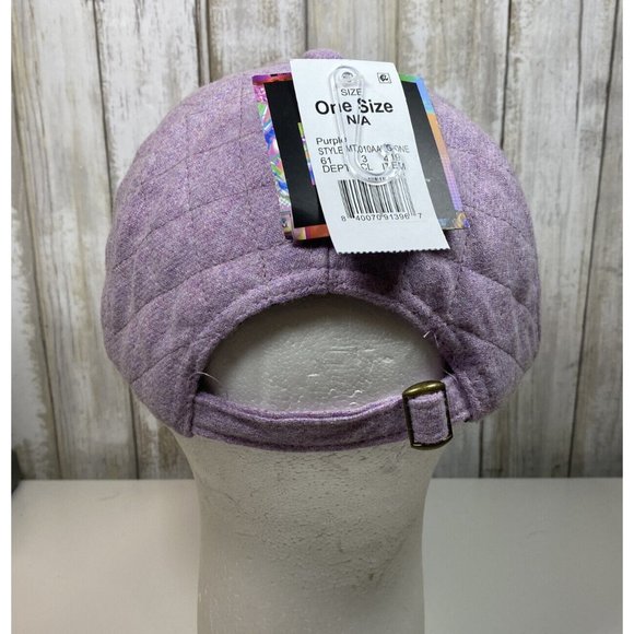 MTV Adjustable Strapback Cap Culturefly Purple Quilted Fleece Hat Patch Logo NWT - Picture 4 of 10
